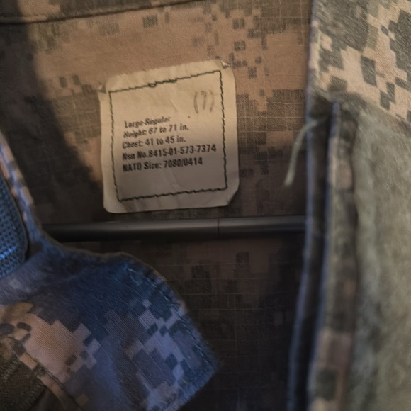 Men’s Medium Military Army Camo Zip up jacket tactical - Picture 2 of 3